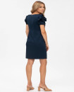 Made in Italy CAPRI Maternity Dress in Milano Stitch Navy